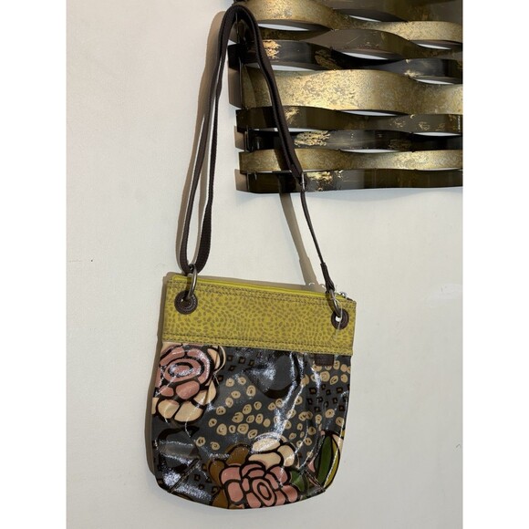 Original FOSSIL Key Per Purse Crossbody Boho Handbag - Floral Print - Picture 4 of 11